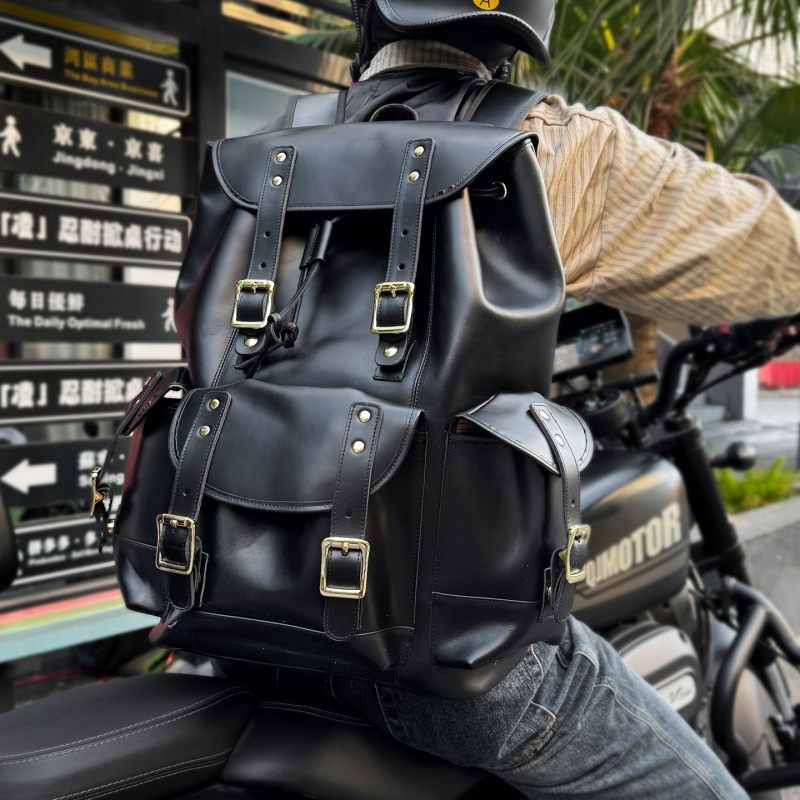 Leather Backpack Vintage - Nowości Skórzany Plecak Luksusowy Męski Prawdziwa