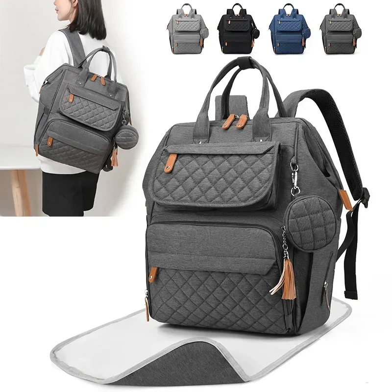 Backpack Diaper Bag - Torba dla mamy o dużej pojemności,