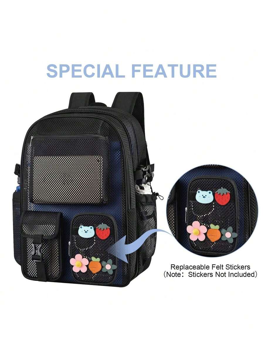 Canvas Backpack Casual - Plecak z siatką 36L, duży, wytrzymały