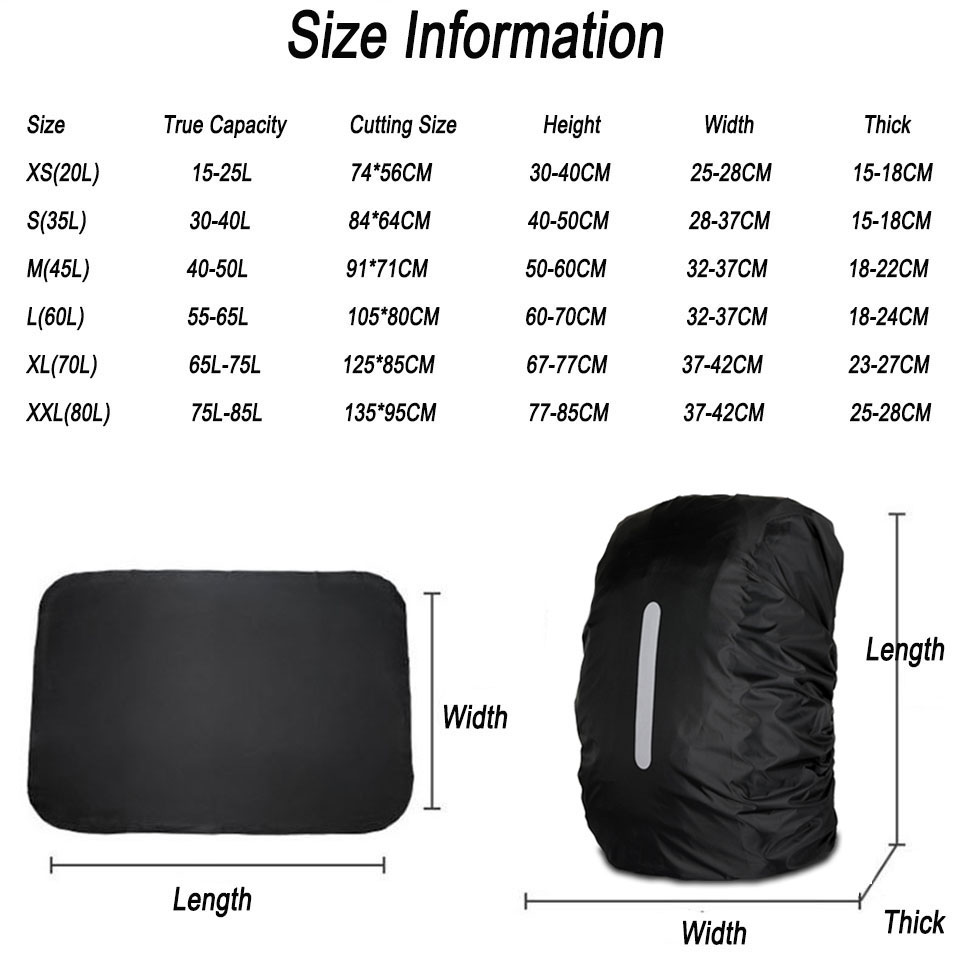KoKossi 1 szt. 25-80L plecak o – Rain Cover Backpack recenzja i cena