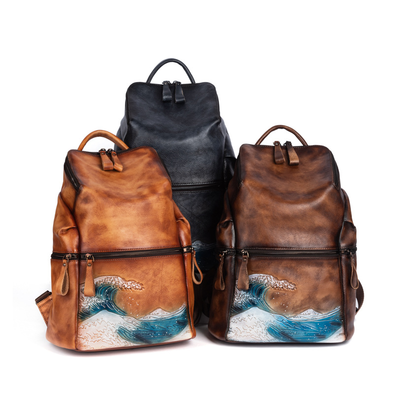 Oryginalne prawdziwe miękkie s – Leather Backpack Vintage recenzja i cena