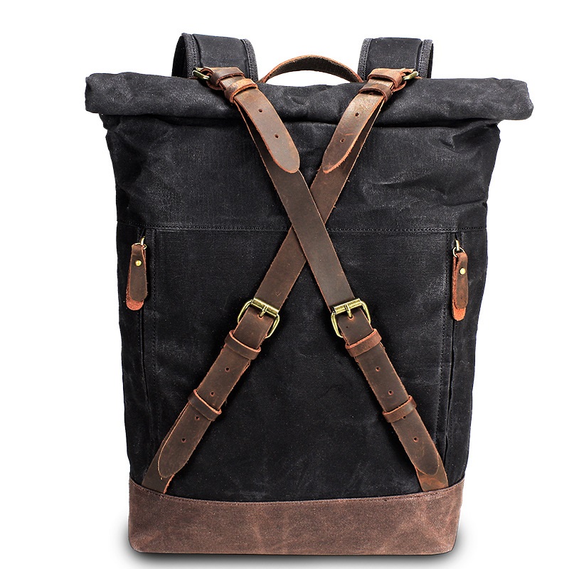 Retro płócienne skórzane pleca – Leather Backpack Vintage recenzja i cena